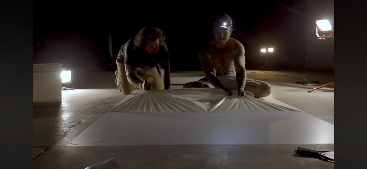 Late-night work at the Coatings Central facility